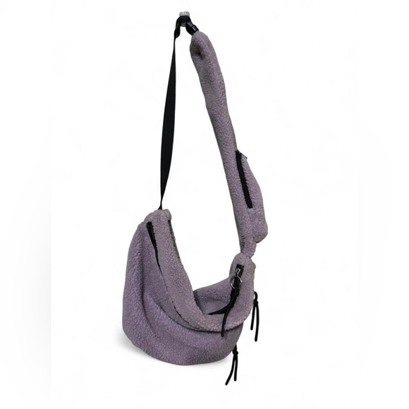 free people movement Handbags - Free People Lavender Sherpa Sling Bag
